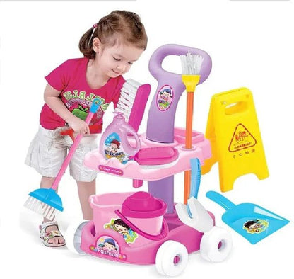 Baby Cleaning Car Set Kit With Trolley With Accessories