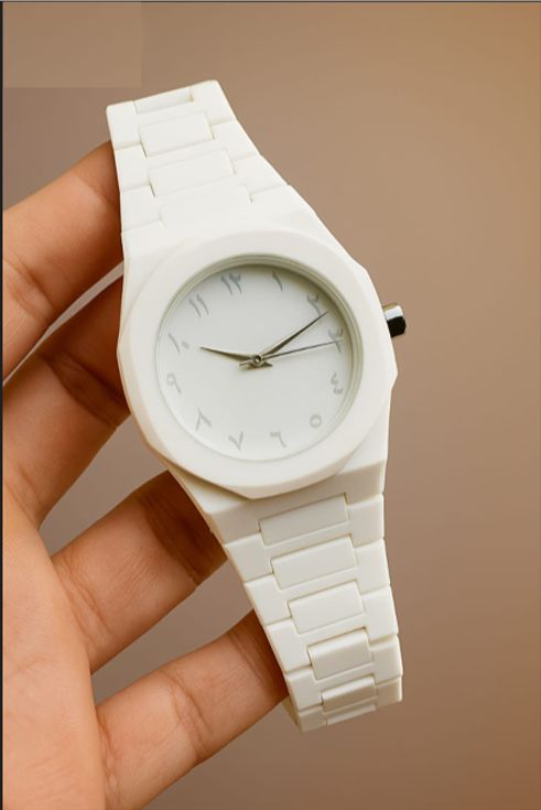 White Aura Wrist Watch Lightweight Fashion Watch with Butterfly Lock ClassicWatch